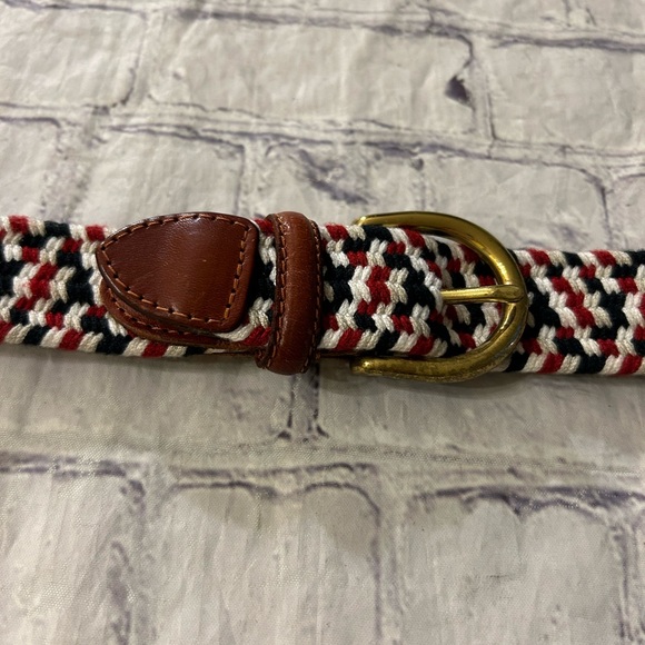 TALBOTS GENUINE LEATHER MADE IN TAWAIN WOMENS BELT MULTIPLE BRAIDED STRETCH S - Picture 5 of 8